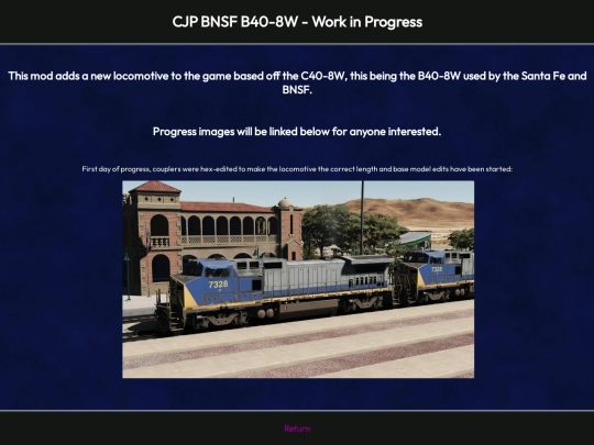 TSW_Modding/CJP_BNSF_B40-8W screenshot