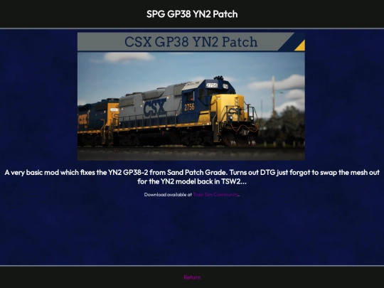 TSW_Modding/SPG_GP38_YN2_Patch screenshot