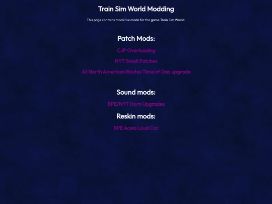 TSW_Modding/TSWRedirectPage screenshot
