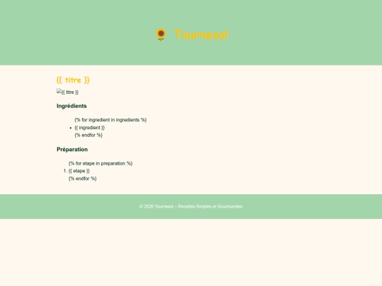 recette-template-auto screenshot