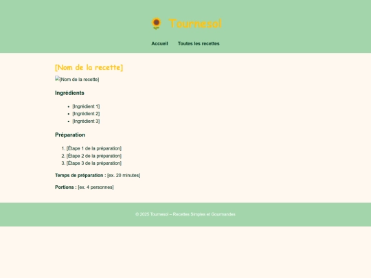 recette-template screenshot
