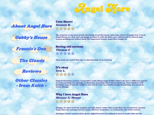 shrines/angelhare/reviews screenshot