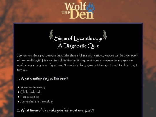 shrines/wolves/quiz screenshot
