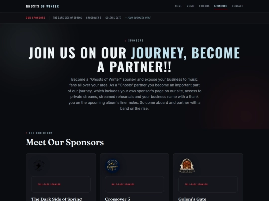 sponsors screenshot