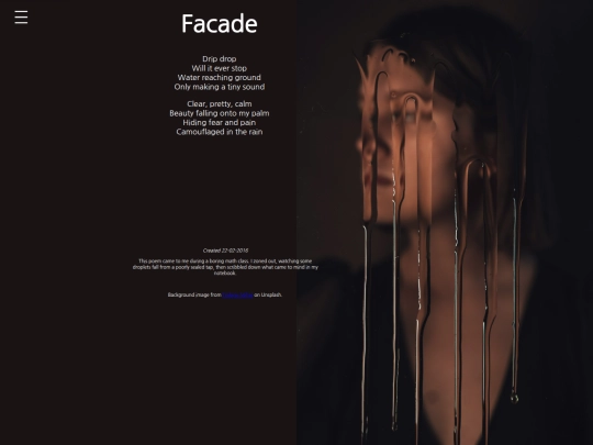 Content/Poems/Facade screenshot