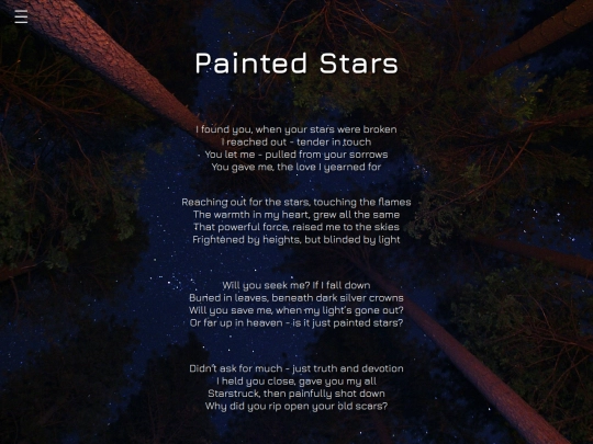 Content/Poems/PaintedStars screenshot