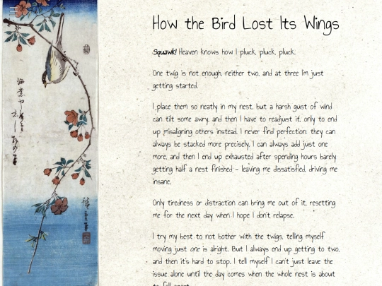 Content/Stories/HowTheBirdLostItsWings screenshot