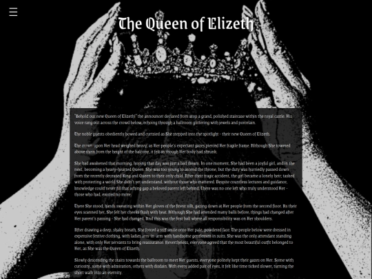 Content/Stories/TheQueenOfElizeth screenshot
