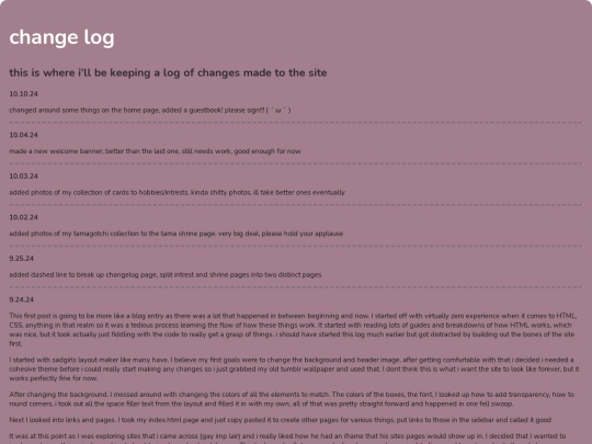 changelog screenshot