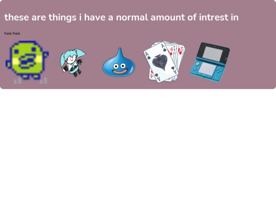 intrests screenshot