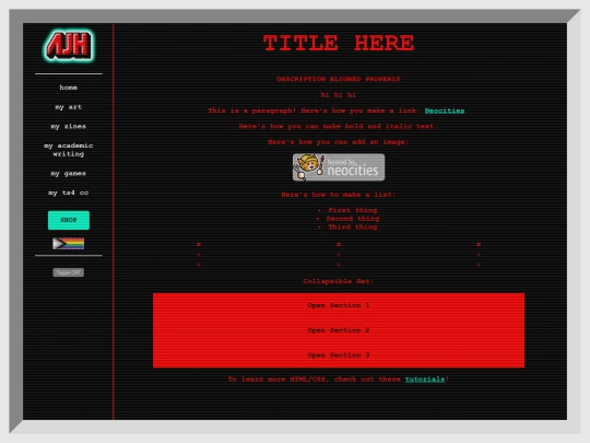 PAGETEMPLATE screenshot