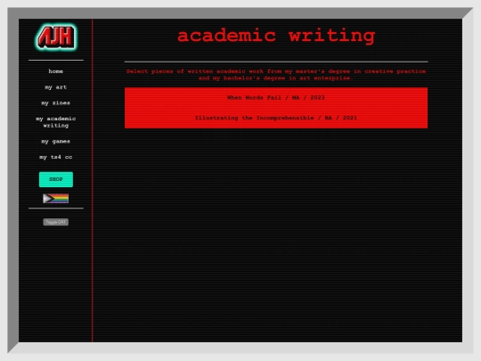 academics screenshot