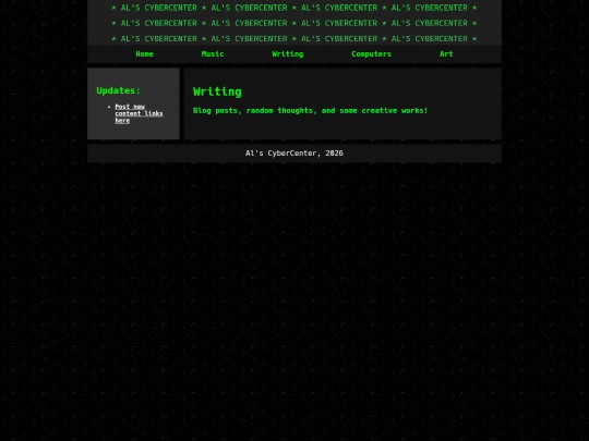 writing screenshot