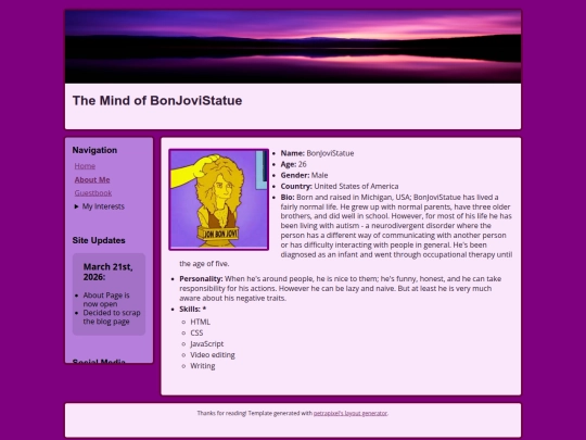 aboutme screenshot