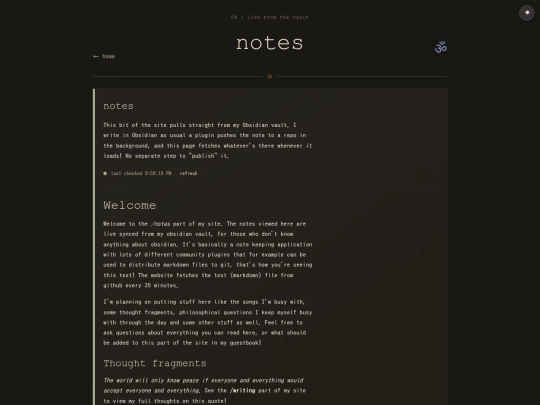 notes screenshot