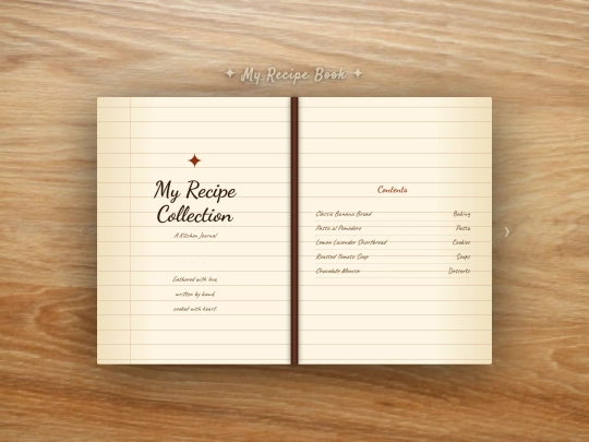 recipes screenshot