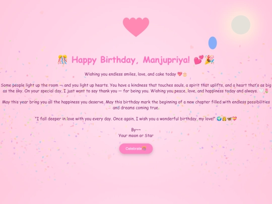 Birthday/wishes screenshot