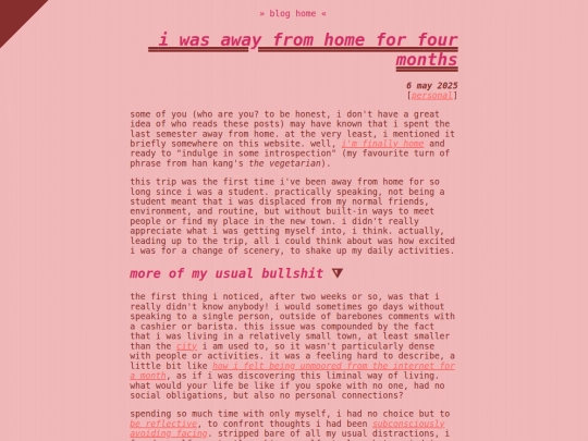 blog/away screenshot