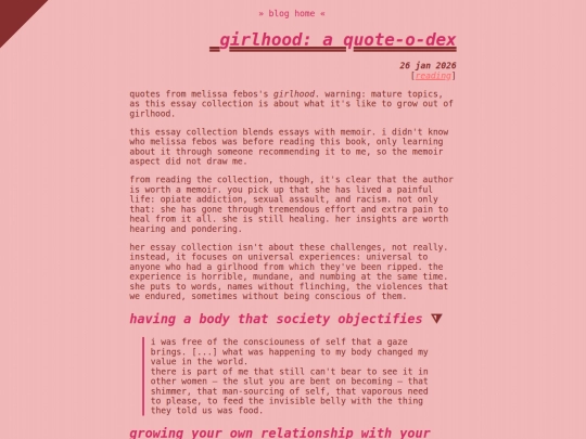 blog/girlhood screenshot