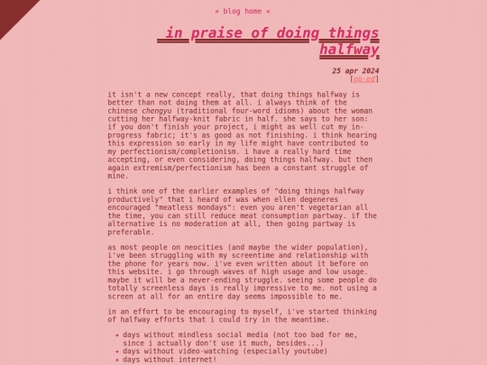 blog/halfway screenshot