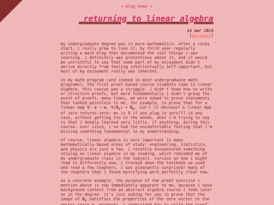 blog/linearalgebra screenshot