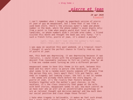 blog/maupassant screenshot