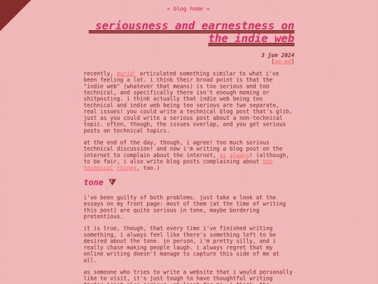 blog/whimsy screenshot