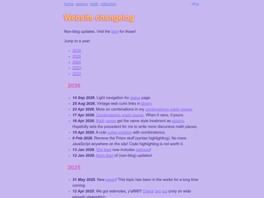 changelog screenshot