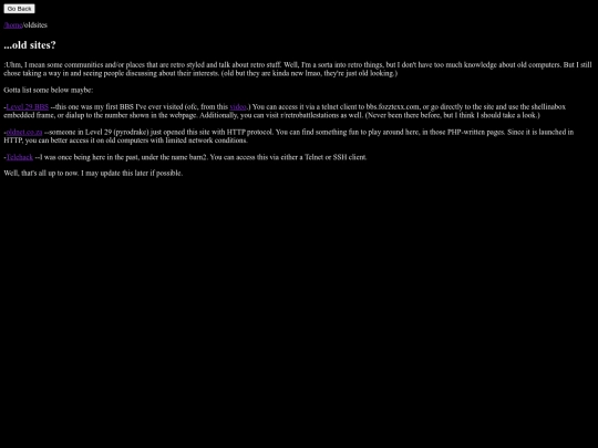 oldsites screenshot