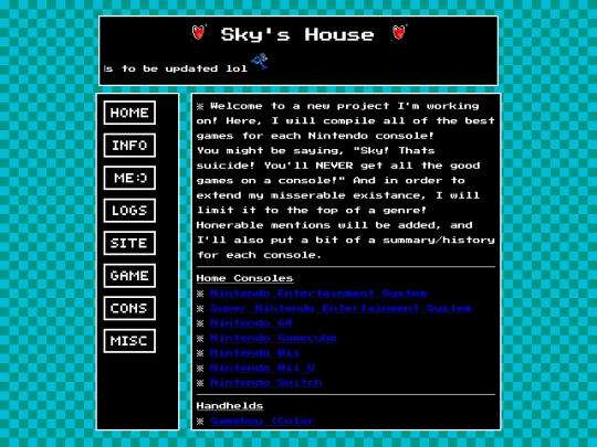 main sites/cons screenshot
