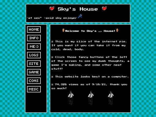 main sites/home screenshot