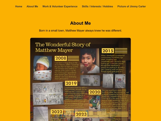 aboutme screenshot