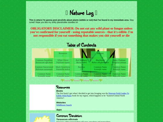 txt/naturelog screenshot