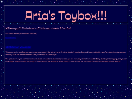 aria/toybox screenshot