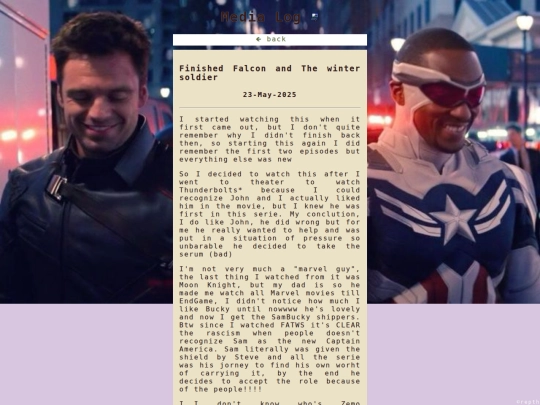 MediaLog/FalconAndSoldier screenshot