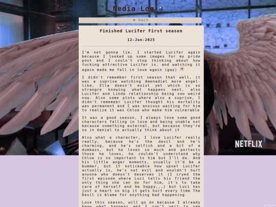 MediaLog/Posts/LuciferFirst screenshot