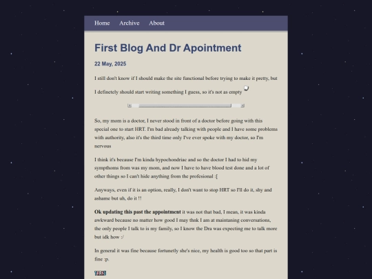 blog/posts/2025-05-22-First-Blog-And-Dr-Apointment screenshot
