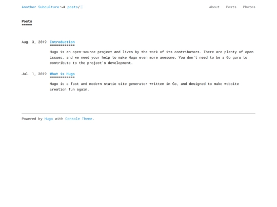 posts screenshot