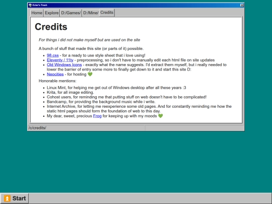 c/credits screenshot