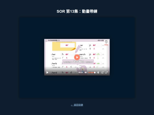 SOR/sor_13_動畫帶練 screenshot