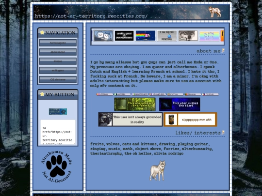 about-me screenshot