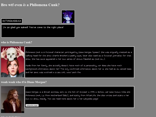 cunk/info screenshot
