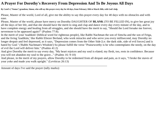 myprayerdorothy screenshot