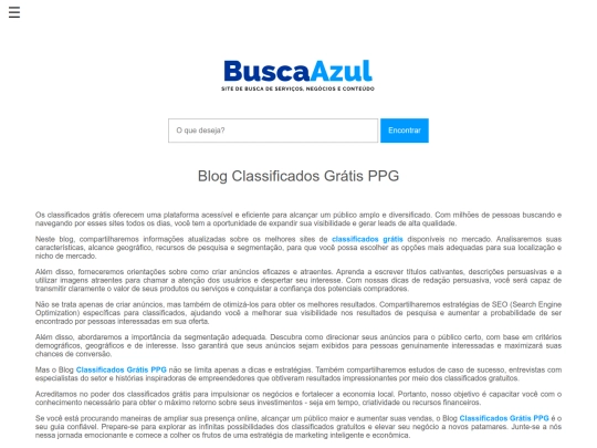 links/blog-classificados-gratis-ppg screenshot