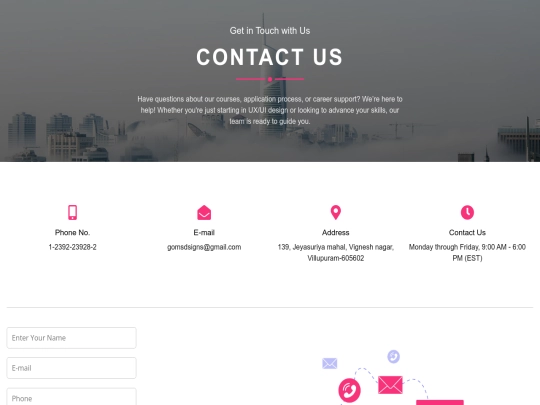 104-sass-landing-page - Copy/contact us screenshot