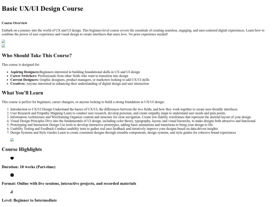 uiux t2/design academy/UI Design Course screenshot