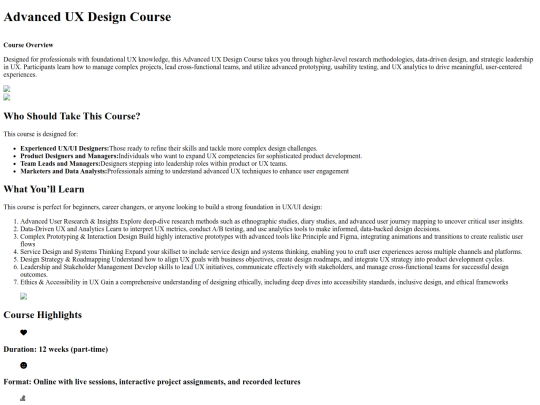 uiux t2/design academy/uxadvance course screenshot