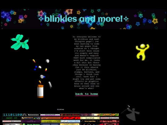 blinkies-page screenshot