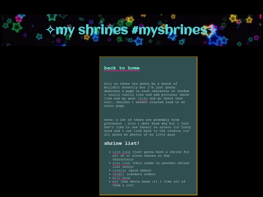 shrines-home screenshot