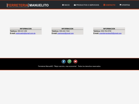html/contactos screenshot
